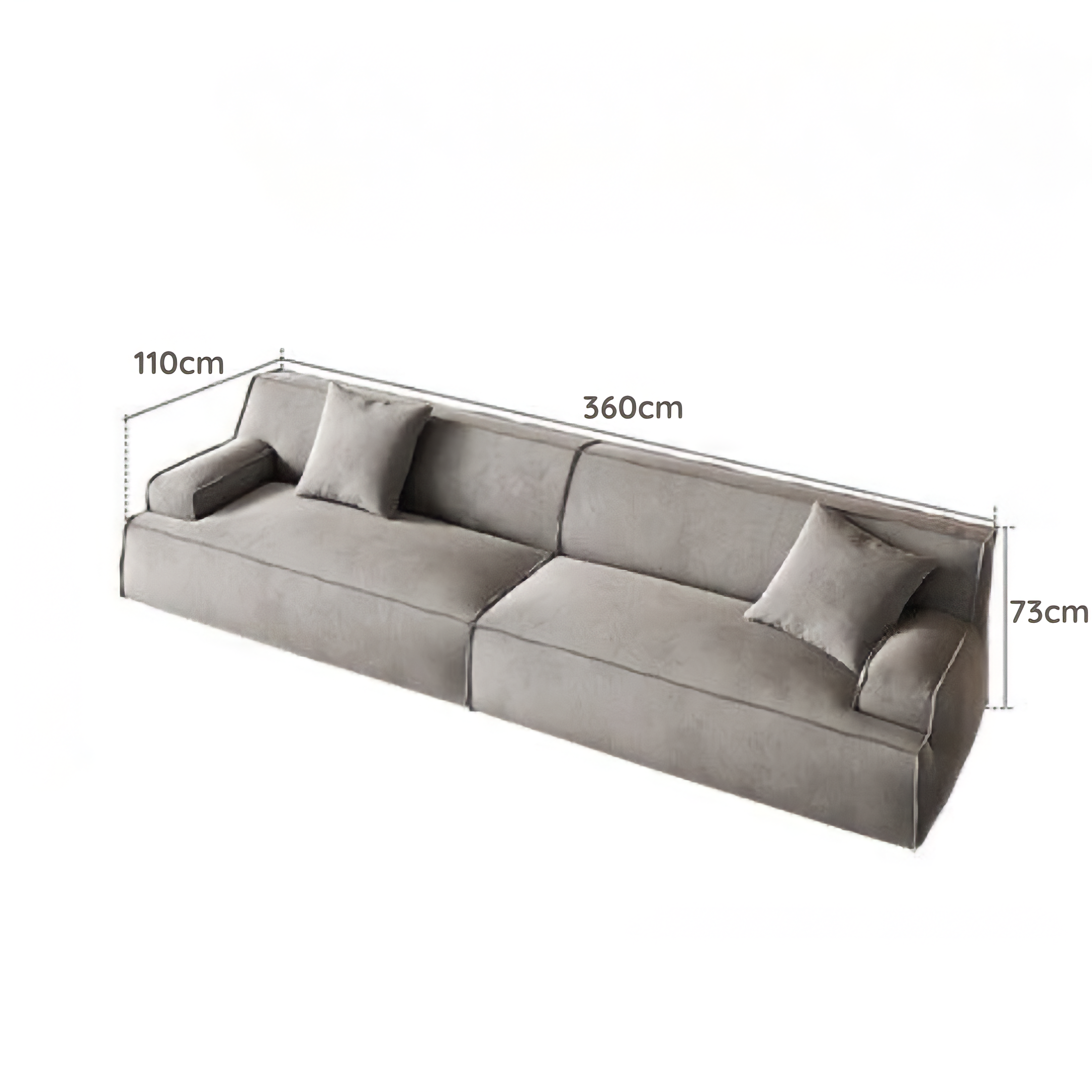 Posh Suede Leather Sofa