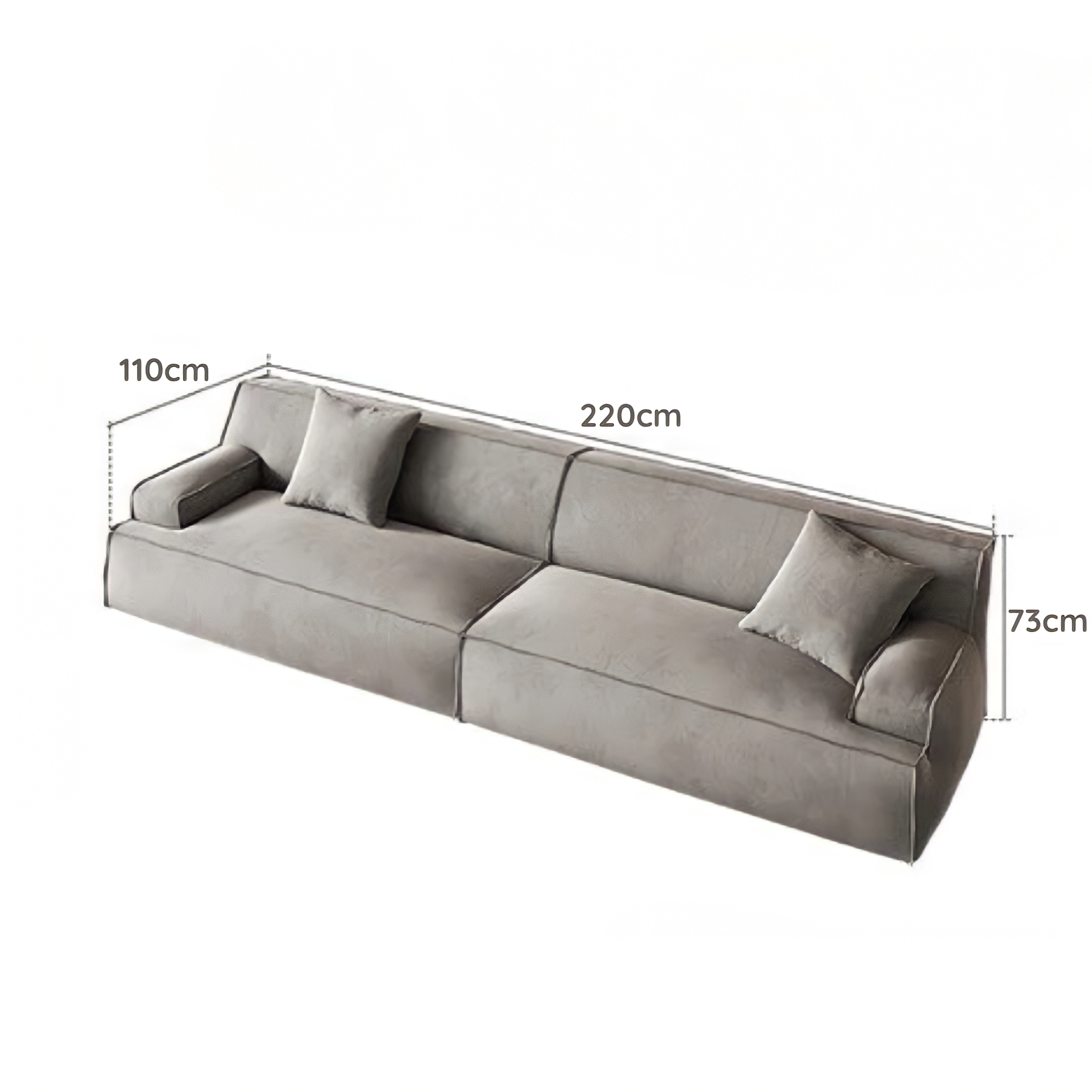 Posh Suede Leather Sofa